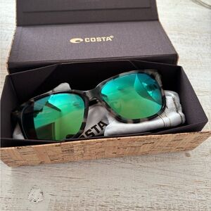 Authentic Costa Del Mar May Green Mirror Sunglasses Women or Men